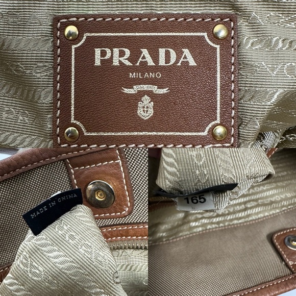💯Authentic Prada  Canvas Tote Handbag🍀 - Picture 16 of 17
